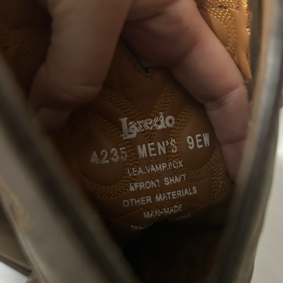 Laredo men’s Tan Western Boots with Stitching size 9 - Picture 8 of 9